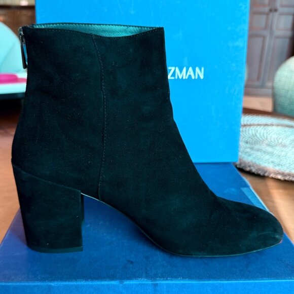 Stuart Weitzman Bacari Suede Chunky Heel Boots - Picture 4 of 12